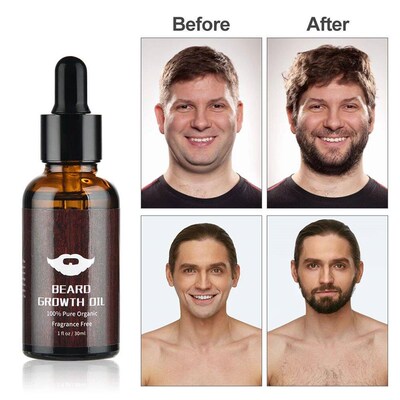 4pcs/set Beard Growth Kit Hair Enhancerbeard Essential Oil M