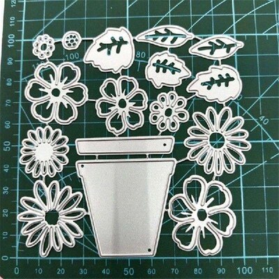 Metal Die Cuts Flowerpot Embossing Stencil Cutting Dies for