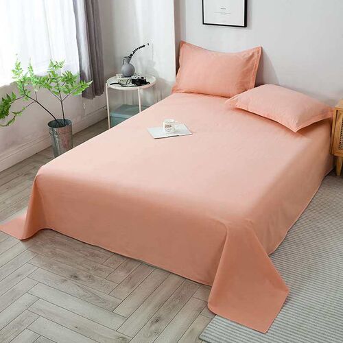 Nantong Washed Cotton Bed Sheet Single Piece Sanding Single