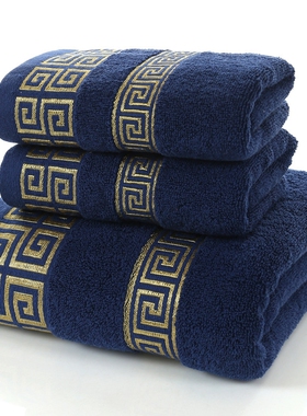 Cotton Bath Towel Set Hand Face Towels Gift 纯棉浴巾面巾三件