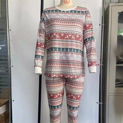 Christmas pajamas family set Xmas striped Couples pyjamas