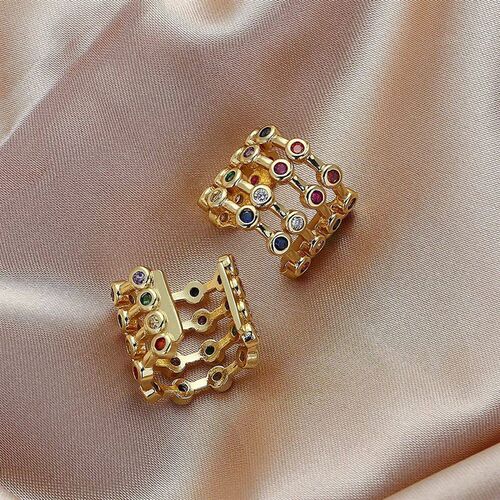 1Pcs Micro Pave Color 3A++ Zircon Ear Bone Ear Clip  New Arr