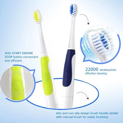 Seago Toothbrush Electric with 2 Pieces Brush Heads Waterpro