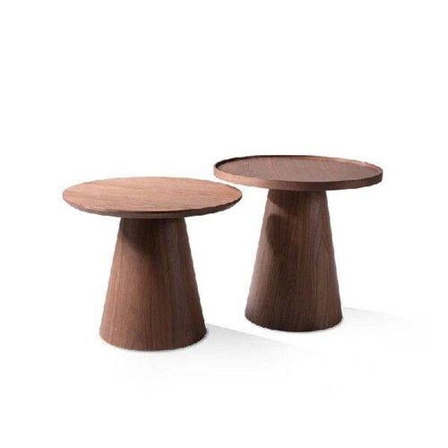 Solid Wood Round Table Vintage Coffee Table Sofa Side Table