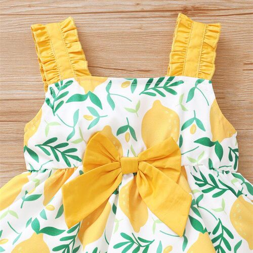 Girls 2025 Spring Autumn 2Piece Set Strappy Flower Print Top