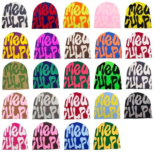 Fashion Knitting Printed Cap Men Women Pullover Pile Cap Par