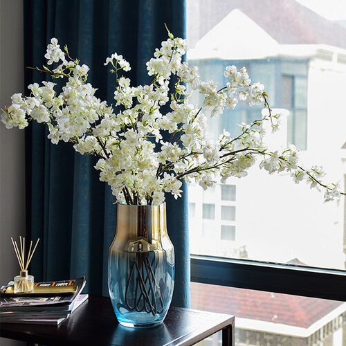 109cm Artificial Silk Flowers Fake Cherry Blossom Long Branc