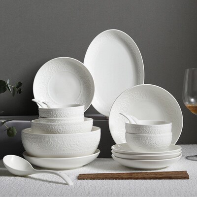 Chinese tableware relief Western style dishes and plates