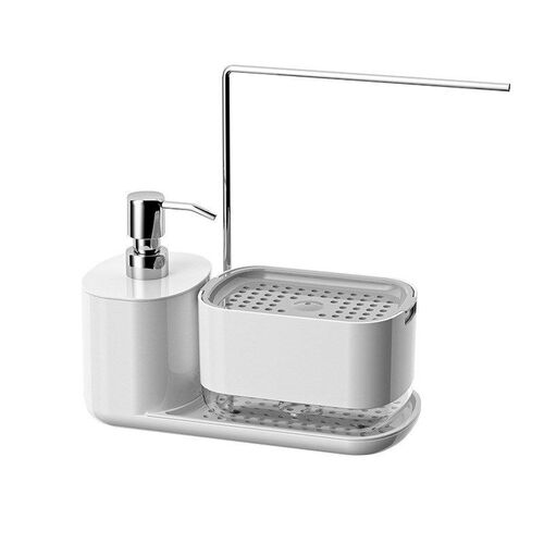 Kitchen Soap Dispenser Set with Dish Soap Holder Dish and Ha