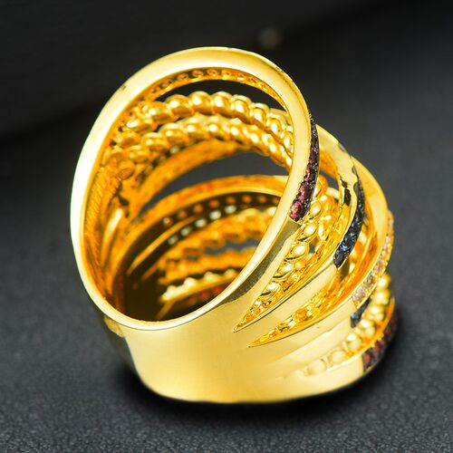 GODKI Dubai Morocco Wide Lines rendy Ring for Women Full Cub