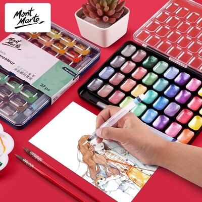 Montmartre Semi-dry Watercolor Paint 12 Color 36 Color Porta