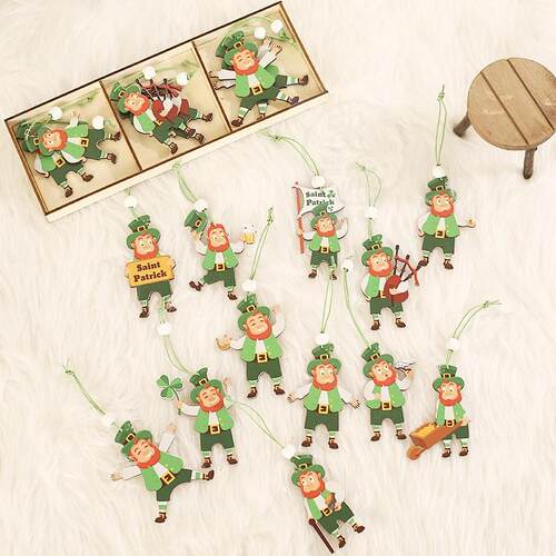 。Irish Festival clover faceless old man St. Patricks Day G