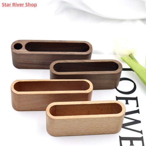 1 Pcs Card Holder Wooden Business Card Holder with Pen Slot