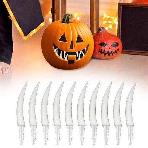 10x Halloween Decorations Teeth Pumpkin Lantern Teeth for