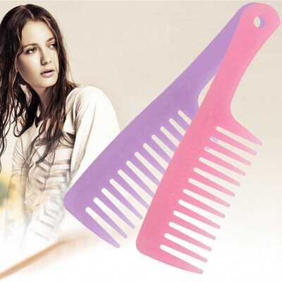 Large curly hair comb wide tooth comb big tooth comb pear