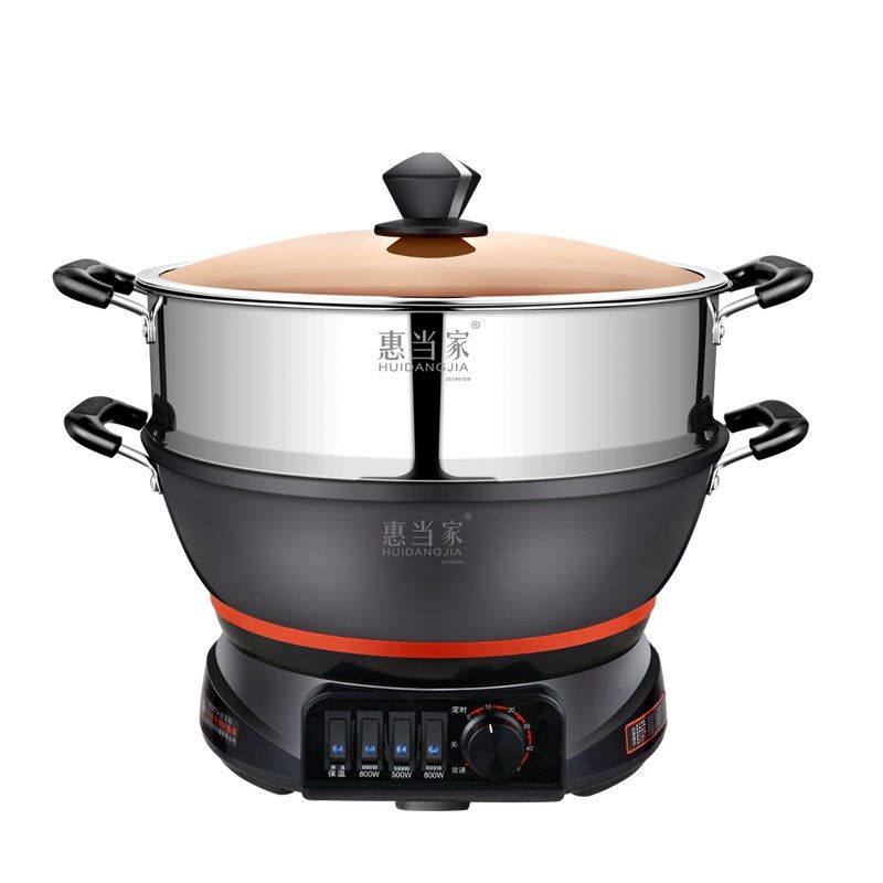 电炒锅电炒菜炒锅多功能铸铁电锅蒸煮炖一体式电热锅电用炒锅家用,厨房电器,电热火锅/煎锅,淘宝优惠券,粉丝福利购,淘宝优惠卷