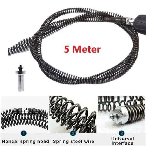 5M Sewer Dredging Spring Electric Drill Drain Cleaner