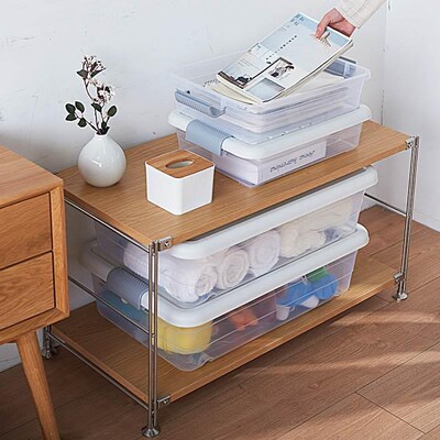 Under bed flat plastic clothes quilt drawer-type storage box