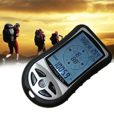 Household Factory Thermometer LED Glass Compass Altimeter
