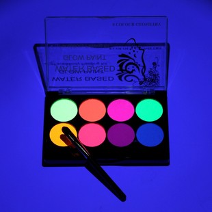 8 Colors Face Body Art Paint UV Glow Fluorescent Glowing