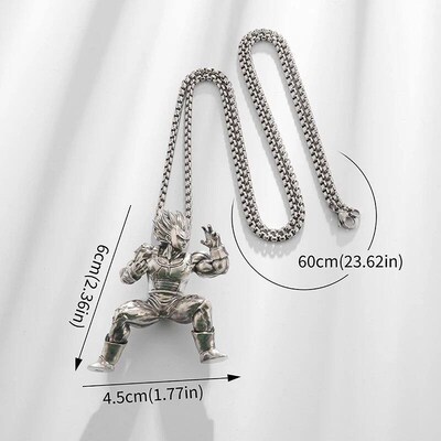 Fashion Personality Yellow Hair Muscular Samurai Pendant Nec