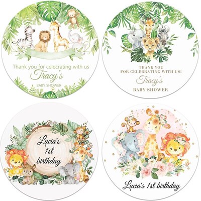 Custom ers Jungle Animals Personalized Customize Name Text Z