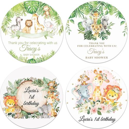 Custom ers Jungle Animals Personalized Customize Name Text Z