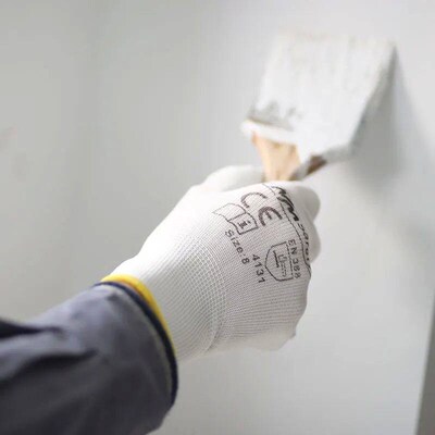 12 Pairs Anti Static Cotton PU Nylon Work Glove ESD Safety E