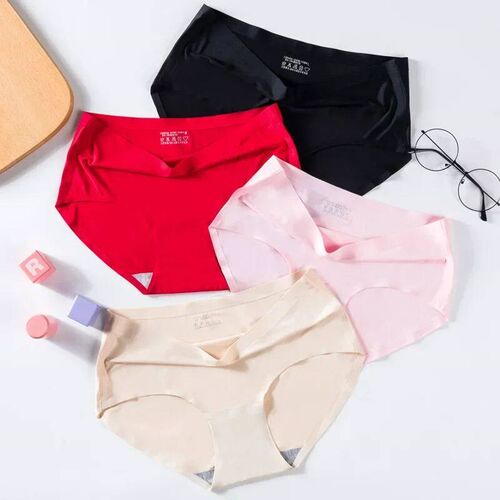 Seamless Ice Silk Panties For Women Intimate Comfort Briefs