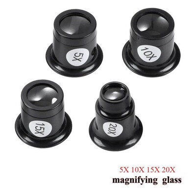 5X 10X 15X 20X Jewelers Eye Loupe Loop Magnifier Glass for W