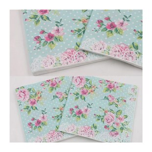 Party Tissue Paper Napkins 2 Layers Decoupage Serviettes Ros