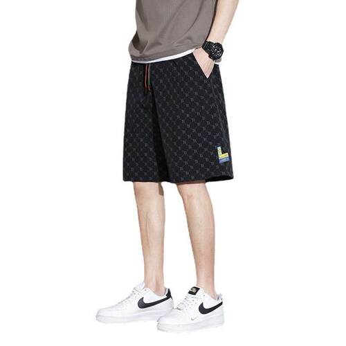 Ice Silk Shorts Mens Summer New Casual Five-point Pants wit
