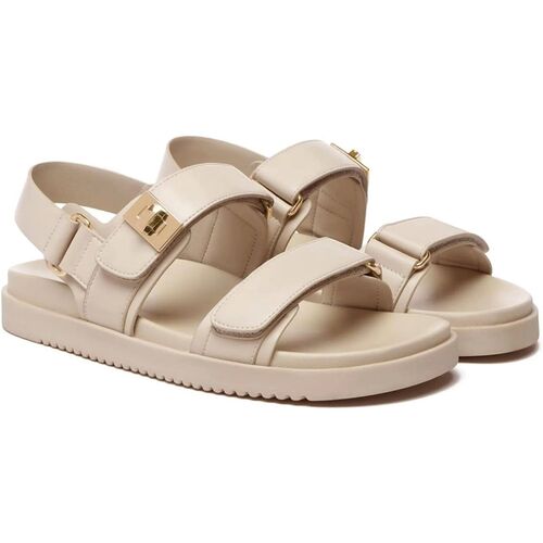 Womens Flat Sandals Comfort Adjustable Double Strap Slip