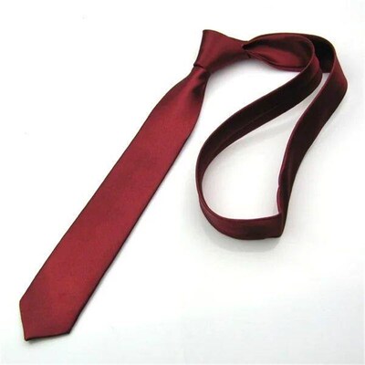 Narrow Casual Arrowhead Skinny Red Necktie Slim Black Tie Fo