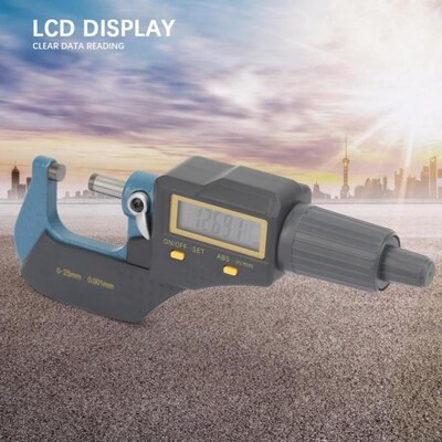 1 Set Measure Tool 0-25mm Electronic Digital Outside Microme