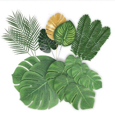54/66/72/78/84/88/96/106 Pcs Artificial Tropical Palm