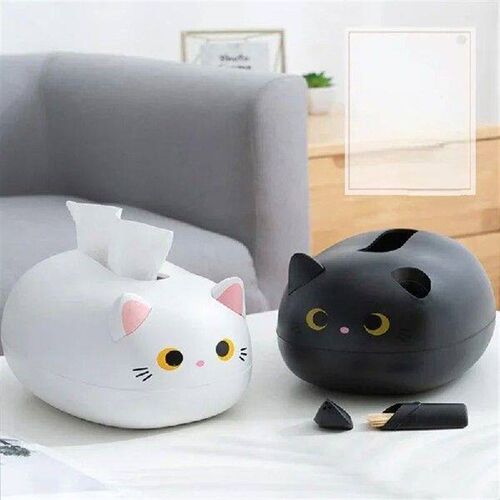 Kawaii Cat Tissue Box Kitchen Napkin Storage Container