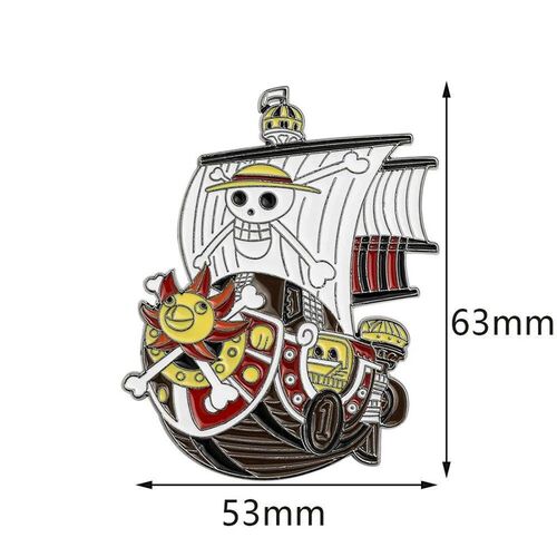 One Piece Enamel Brooches Cartoon Luffy Zoro Nami Chopper Sa