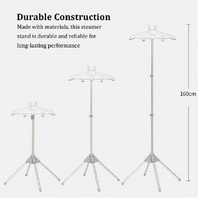160cm Adjustable Clothes Steamer Rack Telescopic Garment