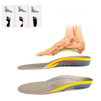 1 Pair Orthopedic Insoles Orthotics Flat Foot Health Sole Pa