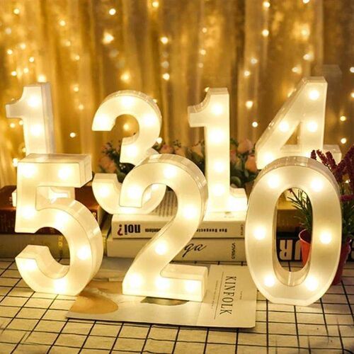 09 Number LED Night Light Lamp Valentines Day Gift Birthda