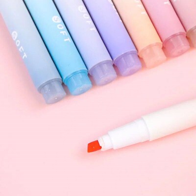 4pcs/Box Highlighter Pen Kawaii Markers Multifunctional Colo