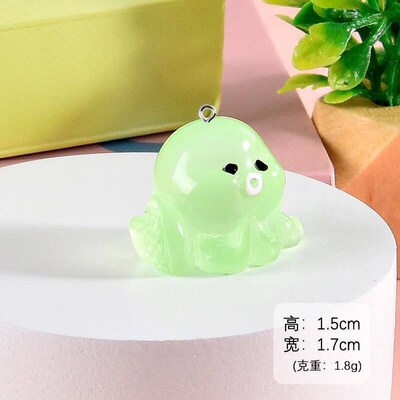 10pcs Cute 3D Luminous octopus Marine animal Charms Resin Pe
