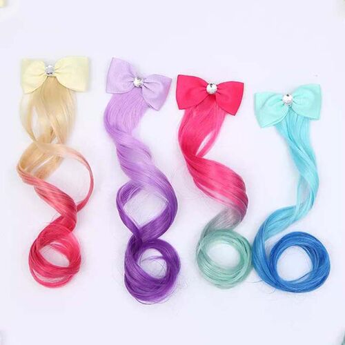 Cute Children Gradient Bow Hair Clips Headdress tail Hair Ro