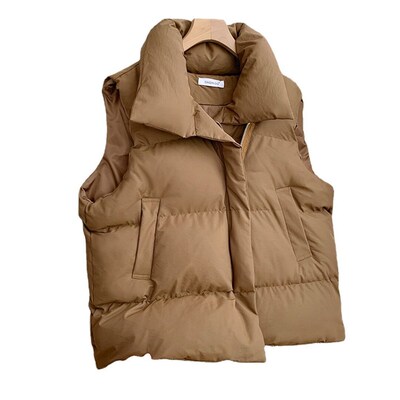 Woman Female Quilted Winter Coat Waistcoat Clothes Womens S