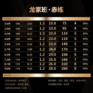 伽玛精工赤炼台钓竿龙家班大物版超硬轻量黑坑野钓碳素28调鲤鱼杆