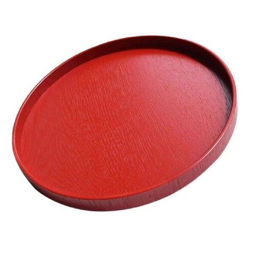 Round Wooden Plate Food Snack Serving Trays Salad Bowl