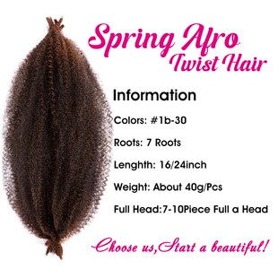 Marley Twist Afro Crochet Braids Soft Spring Kinky Hair For