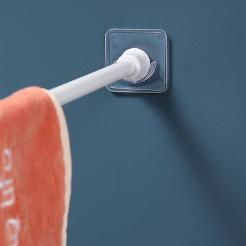2pcs/set Strong Curtain Rod Bracket Holders Hooks Self-adhes