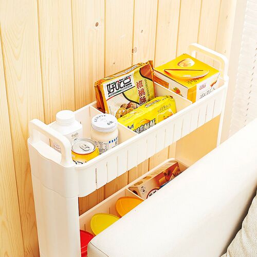 4Tier Rolling Cart with Wheels 4Hanging Basket Easy Assembly